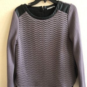 Gray quilted sweater